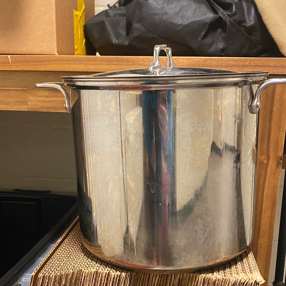 Premium Silver Cookware Pot with Handles